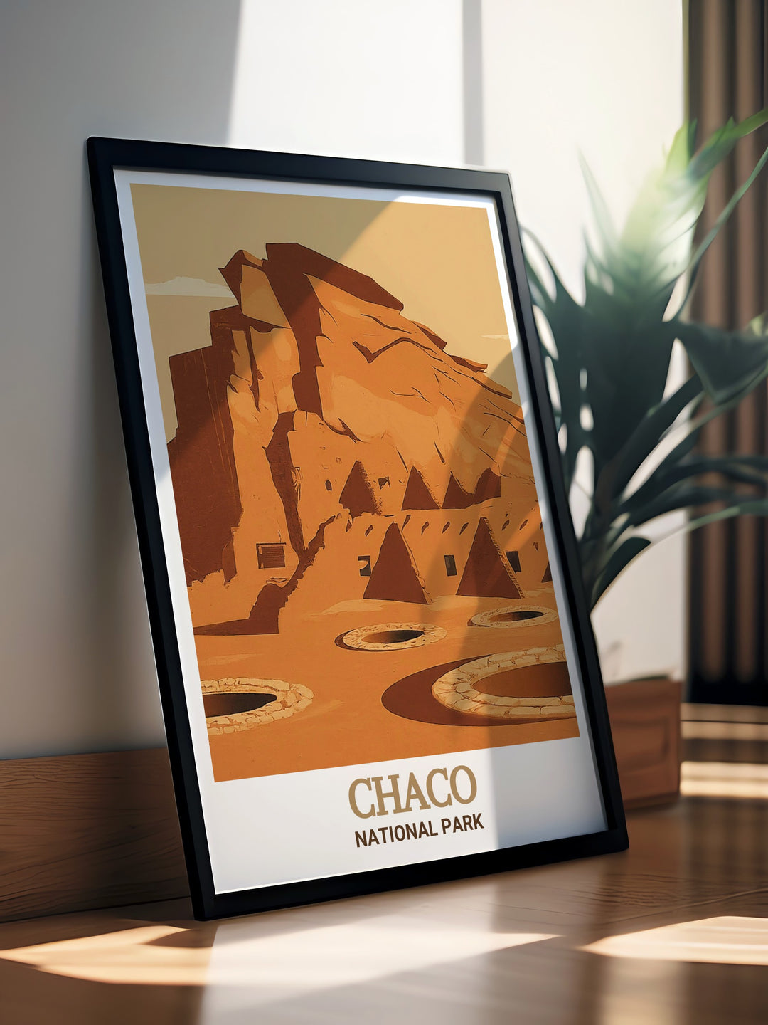 Art print of Chetro Ketl in Chaco National Park, Argentina, showcasing the blend of ancient architecture and stunning landscapes. This piece adds a historical and cultural dimension to your home decor.