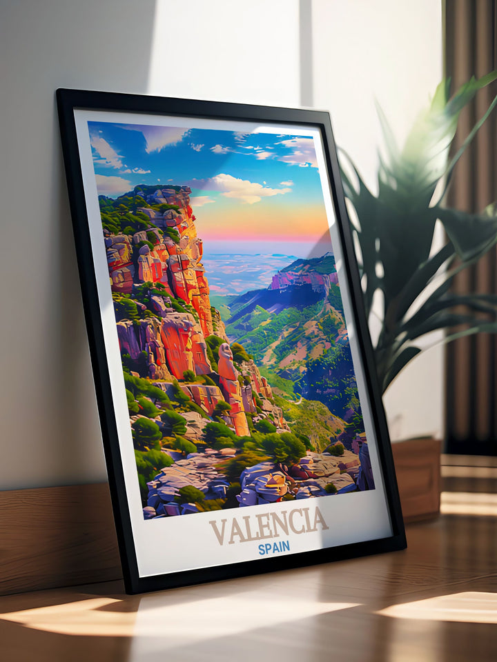 A beautiful Valencia print showcasing the citys architecture alongside the picturesque El Garbí. This travel art is ideal for those who appreciate Spains cultural and natural beauty, offering a glimpse into the richness of the countrys landscapes and cities.