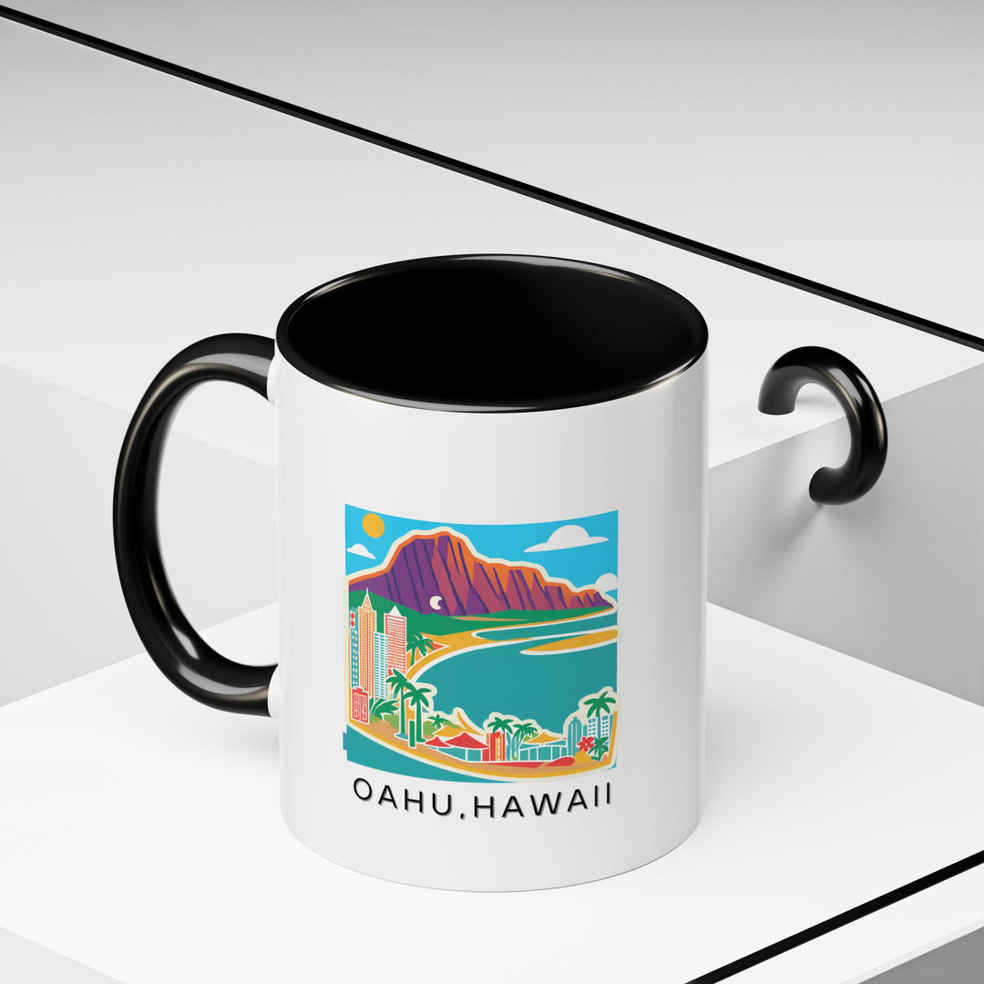 Bring the beauty of O‘ahu into your daily life with this Hawaii mug. Featuring detailed artwork of the island’s scenic landmarks, it’s perfect for enjoying coffee or tea. Durable and practical, this mug is ideal for collectors and travelers.