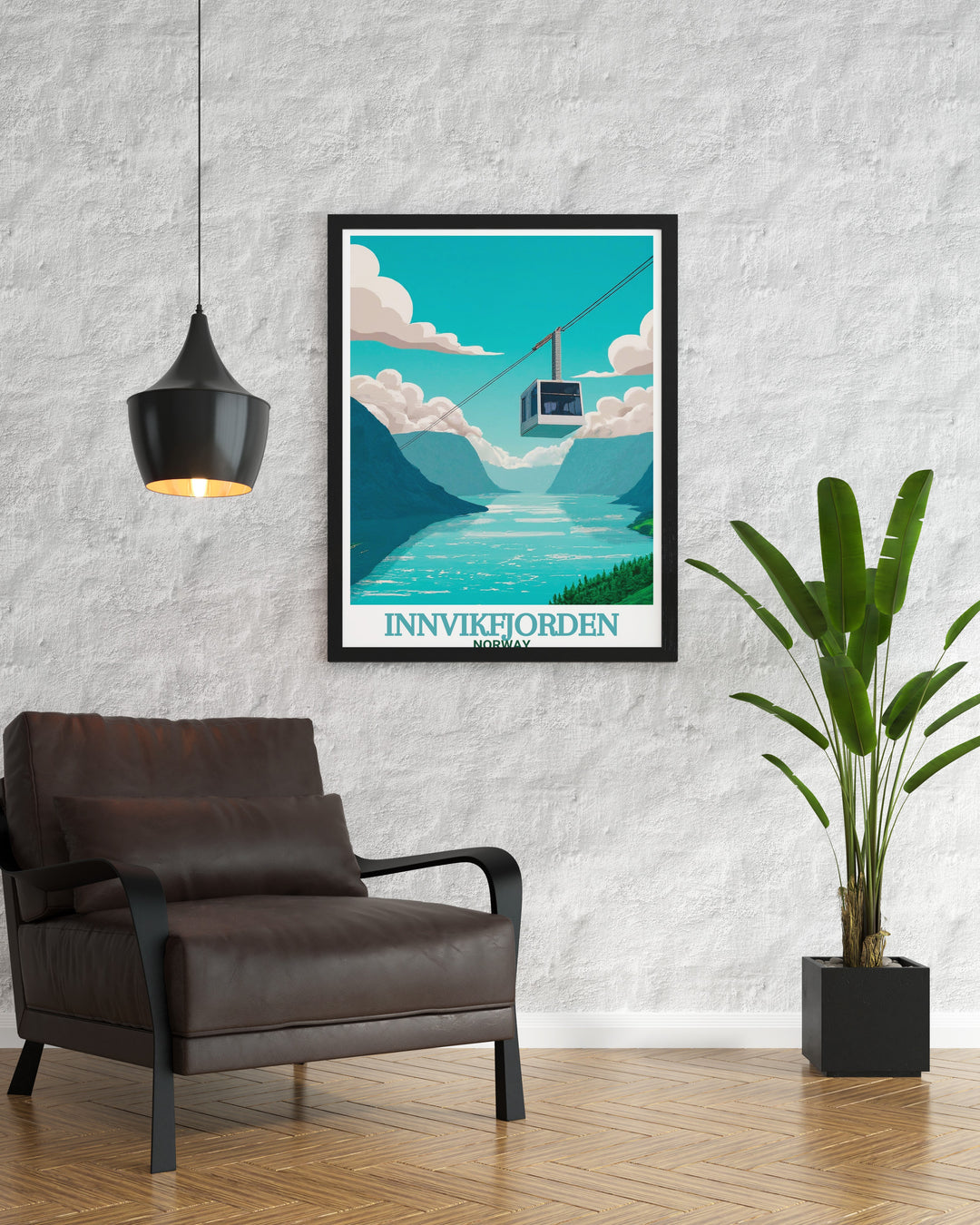 Beautiful Loen Skylift poster depicting the serene Norway landscape and fjord beauty perfect for enhancing any living space