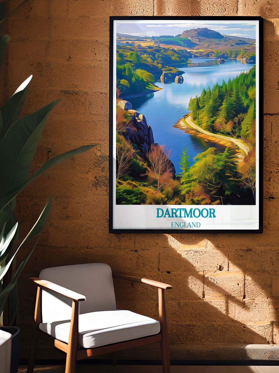 Canvas art illustrating the picturesque landscapes of Dartmoor, with its rolling hills and ancient tors, ideal for adding a touch of English charm to your decor.