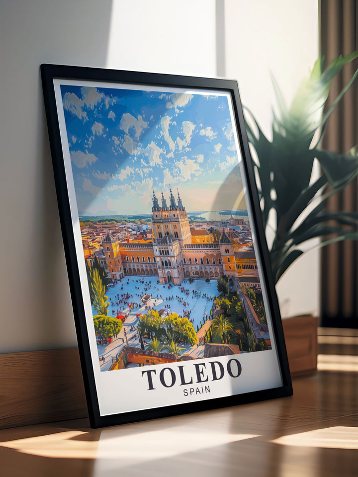 Perfect Spain Travel Gift with a breathtaking view of the Alcazar of Toledo this artwork adds sophistication and charm to any room a thoughtful gift for any occasion