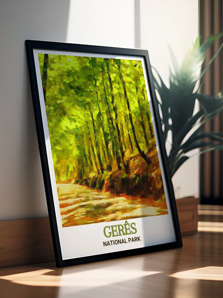 Enhance your home with this Mata da Albergaria art print from Geres National Park an ideal addition to any nature inspired decor this national park poster is perfect for creating a serene and peaceful environment in your living room or bedroom