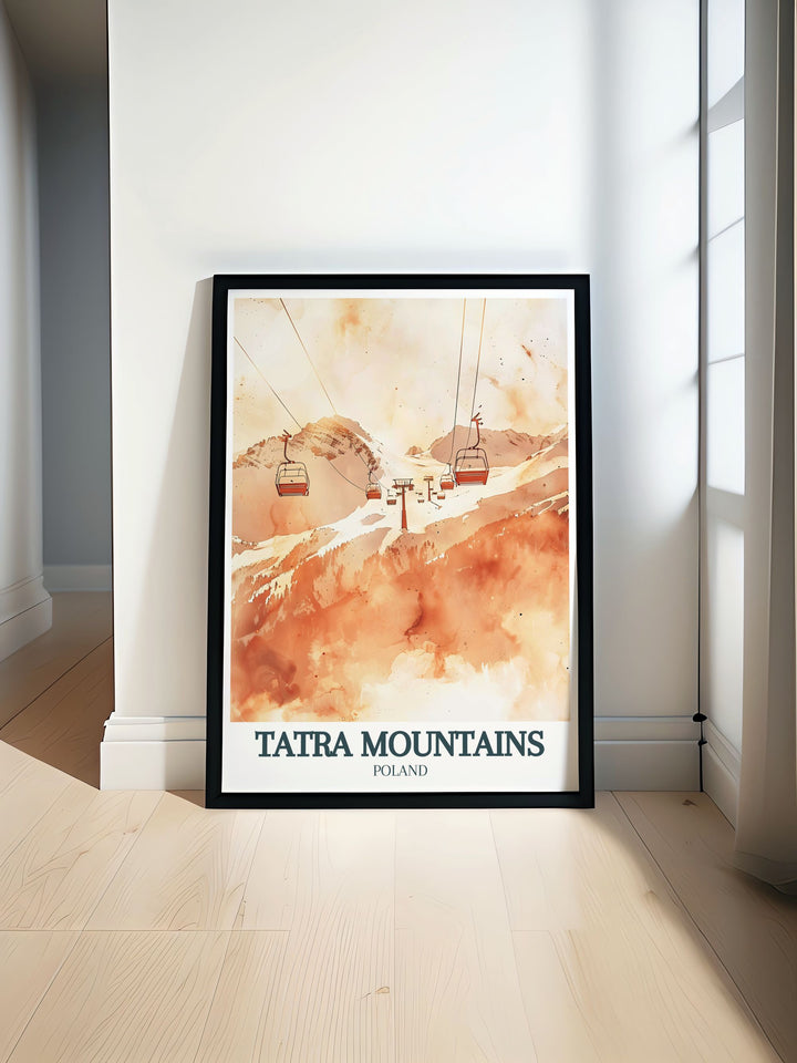 Tatra Mountains Art featuring Kasprowy Wierch and Giewont Mountain showcasing dramatic peaks and serene valleys in a beautiful wall print designed to enhance home decor with natural beauty and elegance