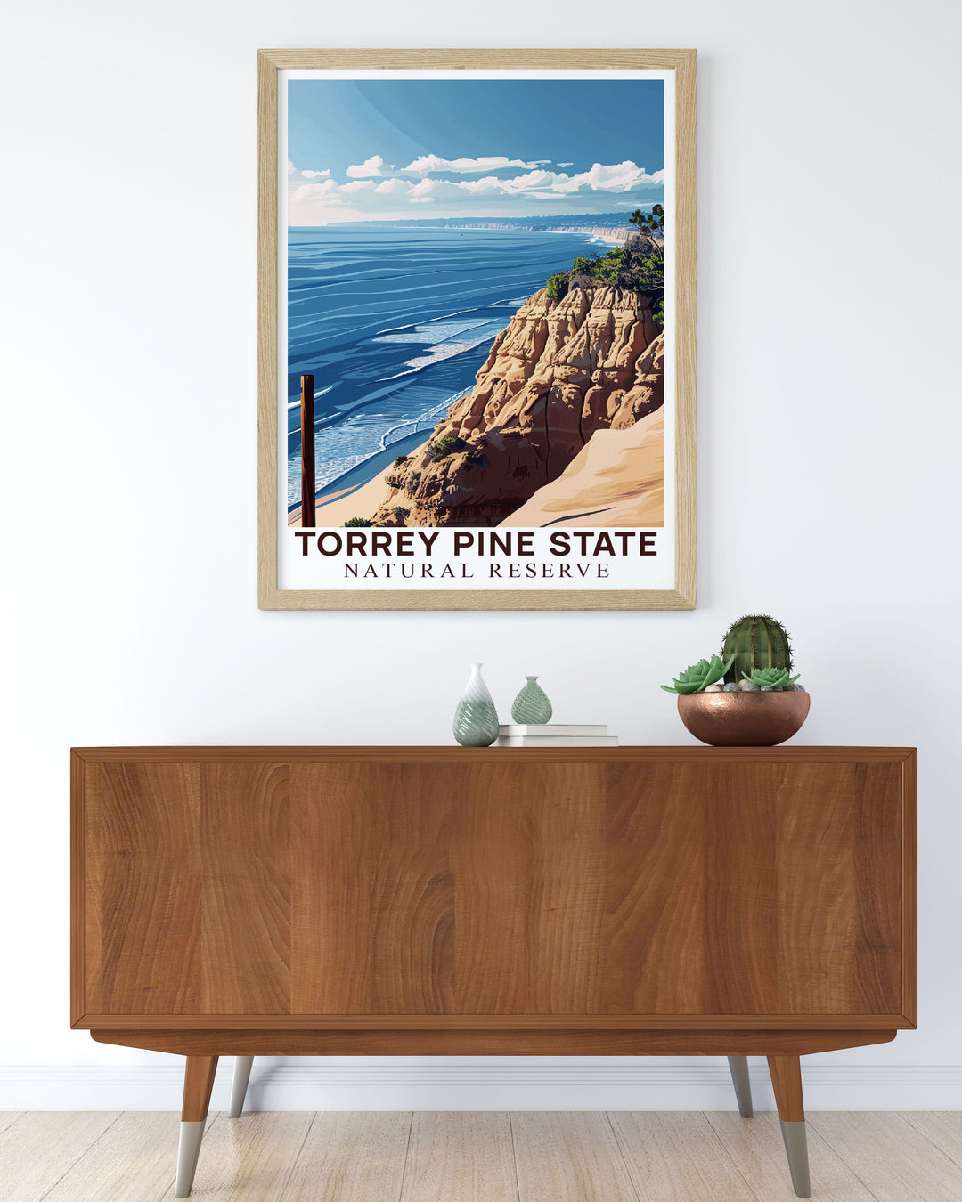 Elegant Torrey Pines art print and Rocky Shores scenery great for Mothers Day gifts and Fathers Day gifts with coastal beauty