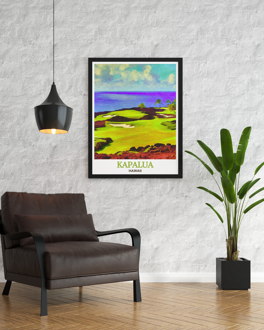 Kapalua Art Print featuring the serene Kapalua golf course and The Bay Course captures the tranquil beauty of Hawaii this Hawaii poster is perfect for modern decor enthusiasts offering a timeless color palette and elegant design ideal for personalized gifts and wall art