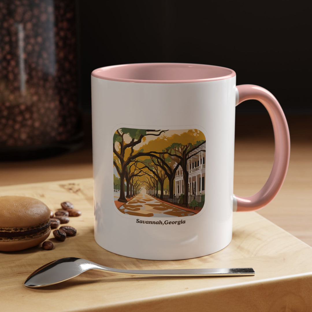 The Savannah, Georgia mug is perfect for your daily coffee or tea. Featuring artwork of the city’s famous landmarks, it’s a great keepsake or gift for anyone who loves the Southern elegance of Savannah. A stylish addition to any collection.