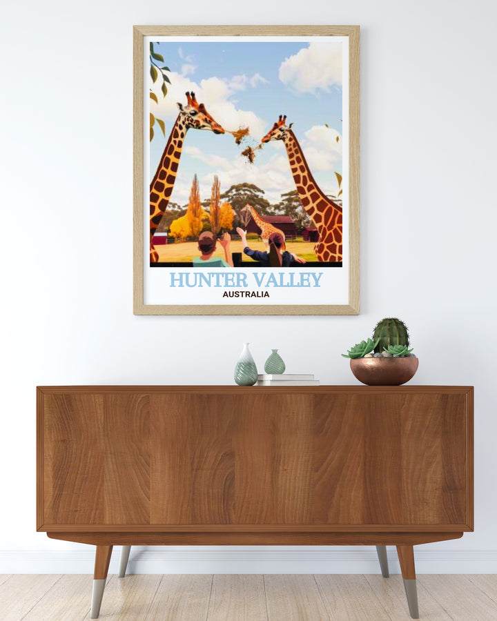 Hunter Valley Zoo stunning print featuring the diverse wildlife and natural beauty of Australias renowned zoo an ideal choice for those looking to elevate their home decor with a piece of Australia wall art that captures the spirit of the wild.