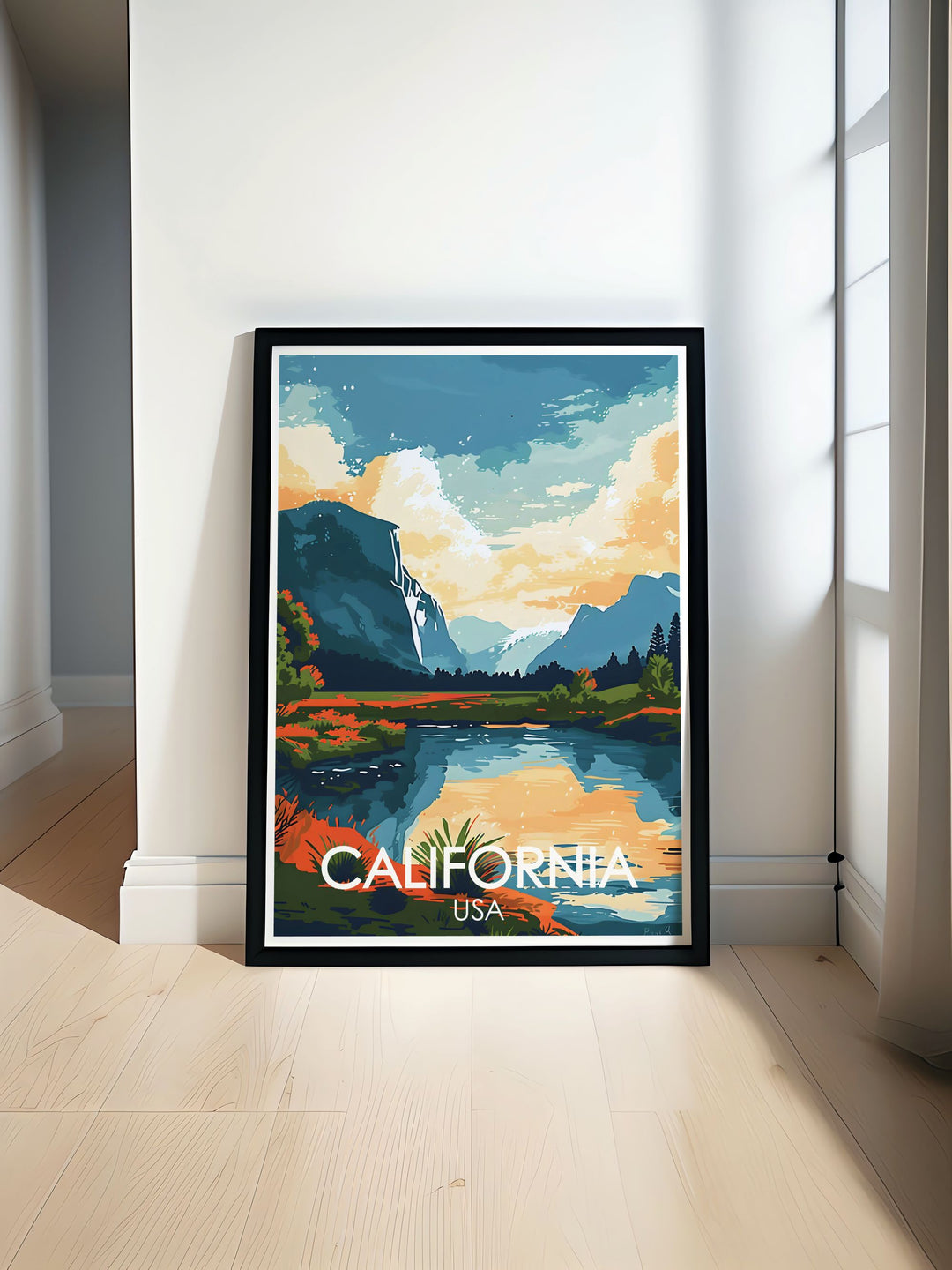 This vibrant travel poster features the Cascade Range, capturing the stunning vistas and diverse landscapes that define this beautiful region in Northern California. Ideal for outdoor enthusiasts and nature lovers, this artwork brings the beauty of the wilderness into your home.