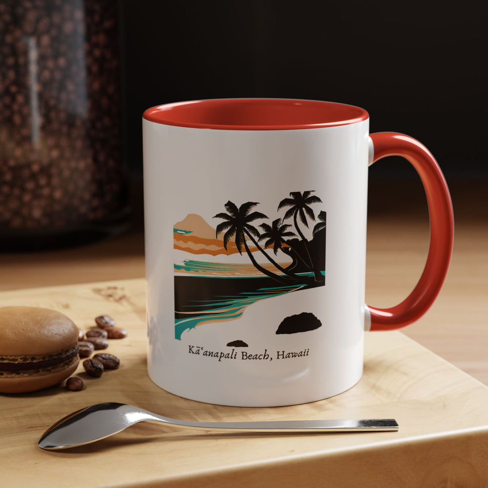 This Kaanapali Beach Hawaii mug showcases vibrant designs inspired by the serene beauty of Kaanapali. Crafted from durable ceramic and dishwasher-safe, it is ideal for coffee or tea lovers and makes a meaningful gift for fans of Hawaii’s tropical charm.