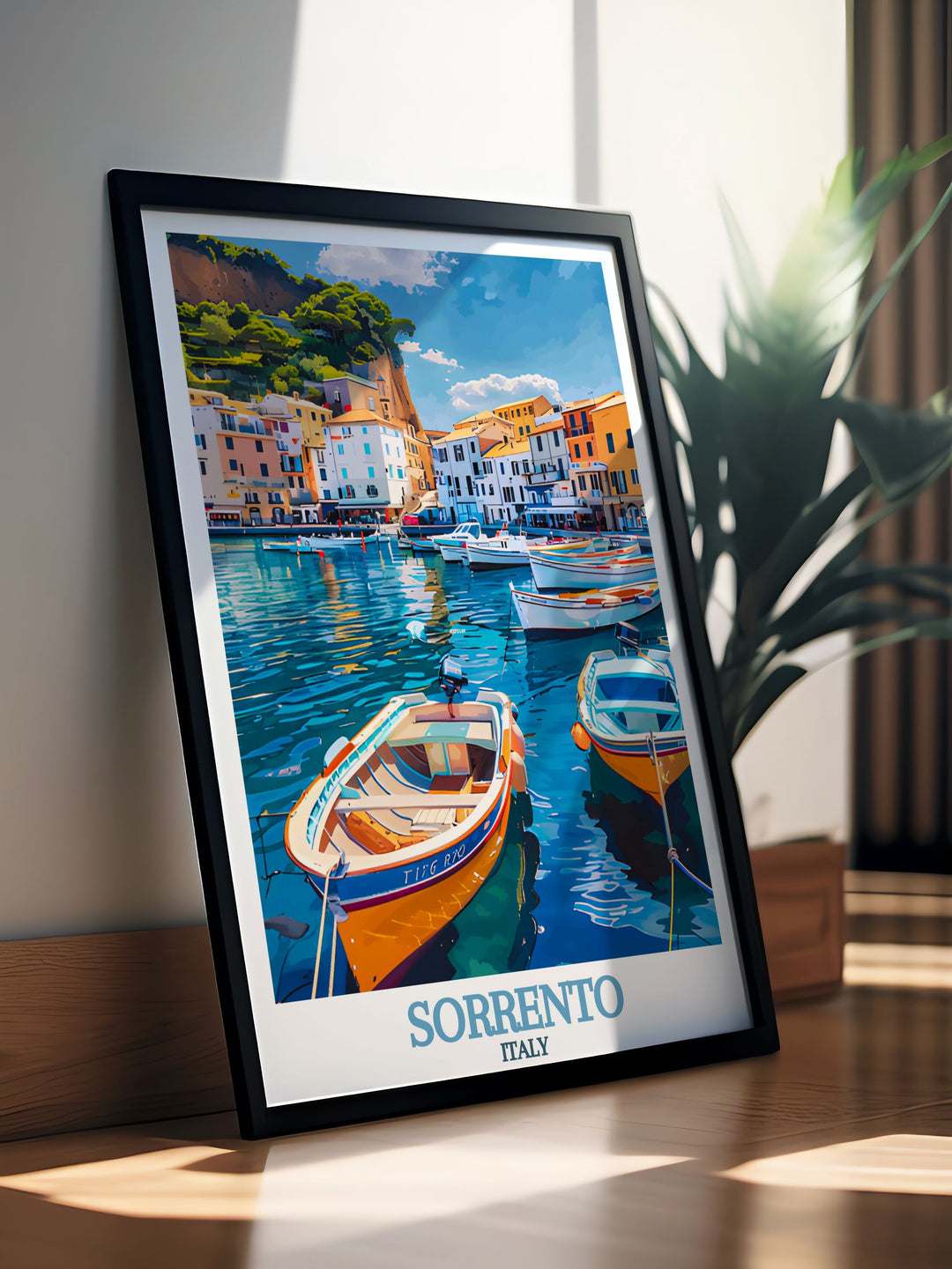 Our Sorrento wall art and Marina Grande modern art provide stunning living room decor with intricate designs and vibrant color palettes.