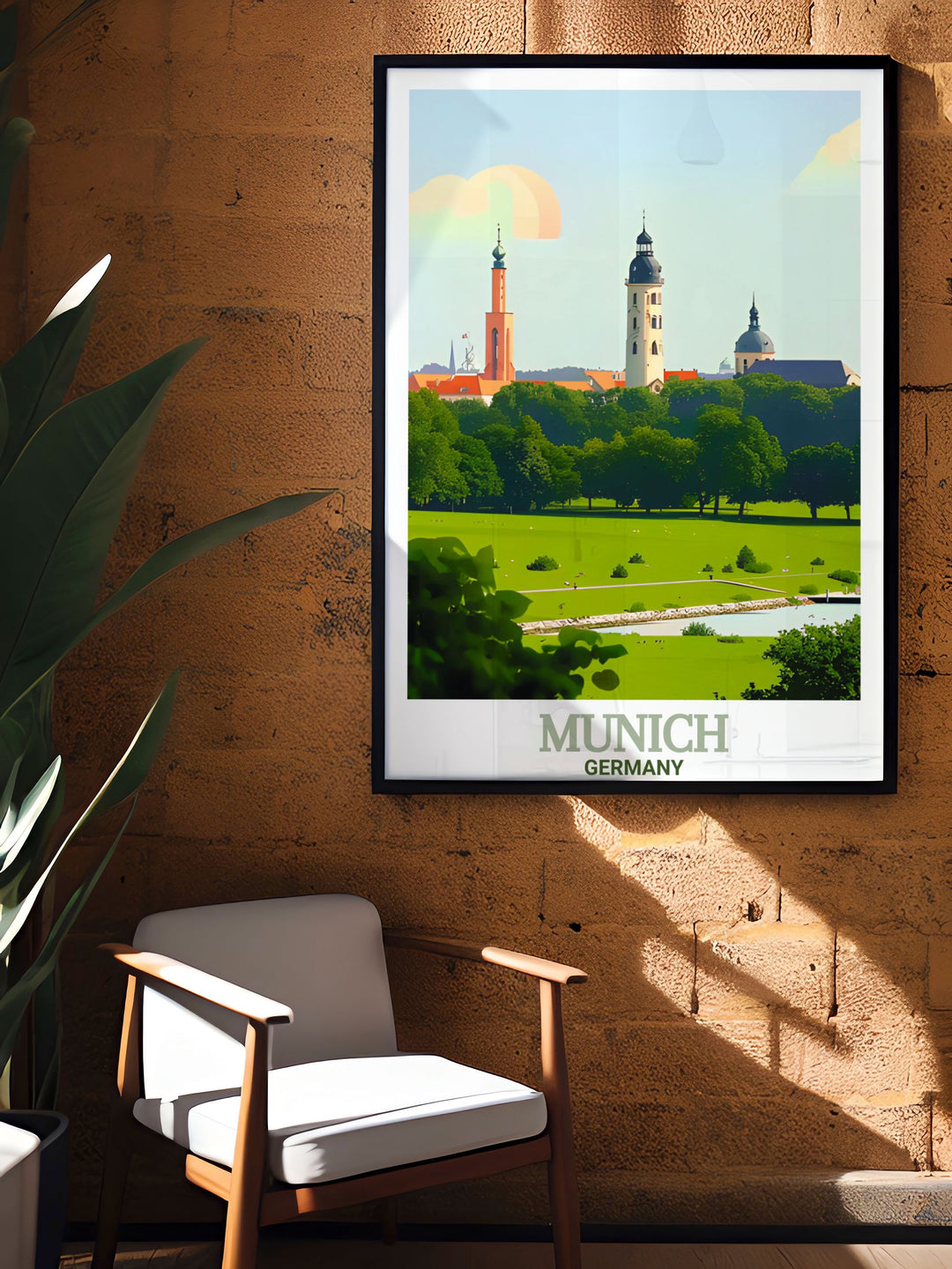 This Munich Poster Print beautifully captures the historic charm of the city, featuring iconic views of the English Garden and the scenic surroundings. Perfect for travel lovers and art enthusiasts, this print is an ideal way to bring the elegance of Munich into your home.