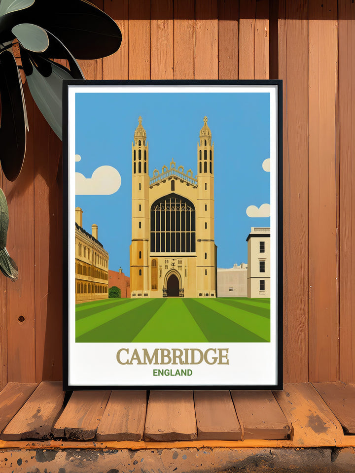 Kings College Chapel artwork showcasing the intricate details and breathtaking design of the iconic chapel perfect for creating an awe inspiring home decor