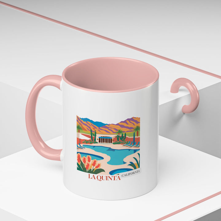 Enjoy the beauty of La Quinta every day with this ceramic mug featuring stunning designs inspired by California’s charm. Dishwasher-safe and practical, it is perfect for coffee or tea lovers and makes a meaningful gift.