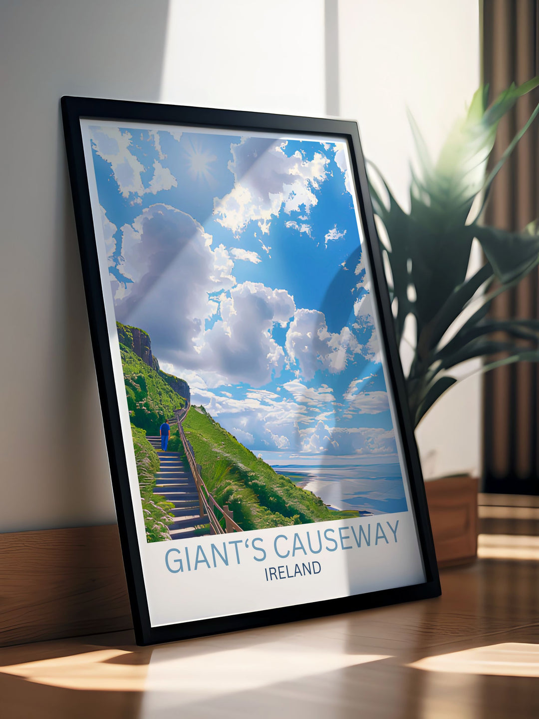 Shepherds Steps framed prints make excellent gifts for travel enthusiasts and lovers of natural beauty capturing the iconic scenery of Giants Causeway.