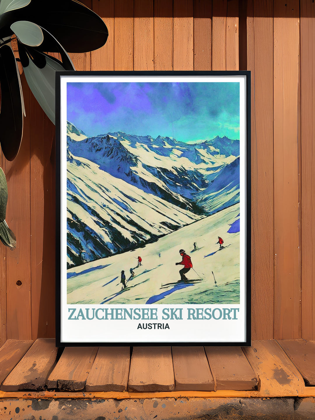 Elegant Tauernkar Framed Print showcasing detailed snowy landscapes and modern art aesthetics perfect for sophisticated home decor