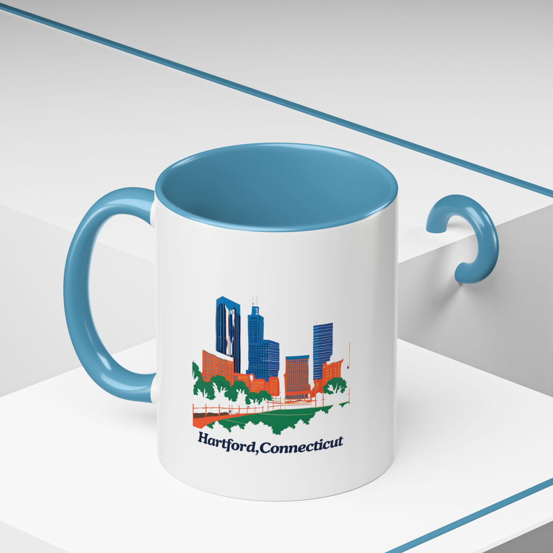 Bring the spirit of Hartford into your home with this stylish mug. Featuring artwork inspired by the city’s charm, it is dishwasher-safe and perfect for hot beverages, making it an excellent keepsake.