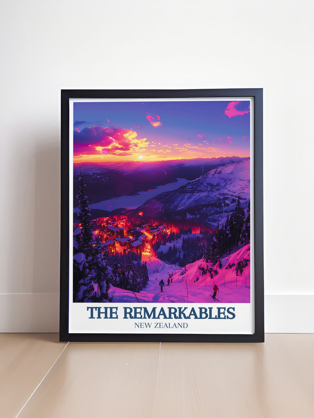 Add a touch of New Zealand skiing to your home with Lake Wakatipu The Remarkables range elegant home decor Perfect for modern art lovers and collectors these stunning prints capture the beauty of Queenstown NZ