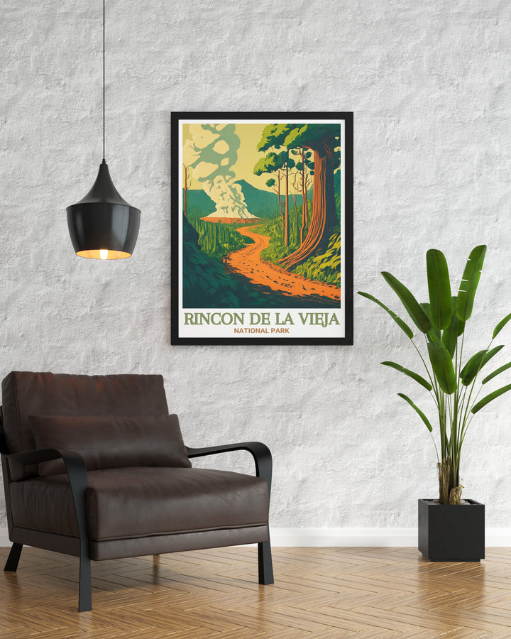 Las Pailas Trail modern prints offer a captivating glimpse into the unique geothermal features of Costa Ricas Rincon De La Vieja perfect for Costa Rica decor that adds a touch of the exotic and adventurous to any room in your home or office.