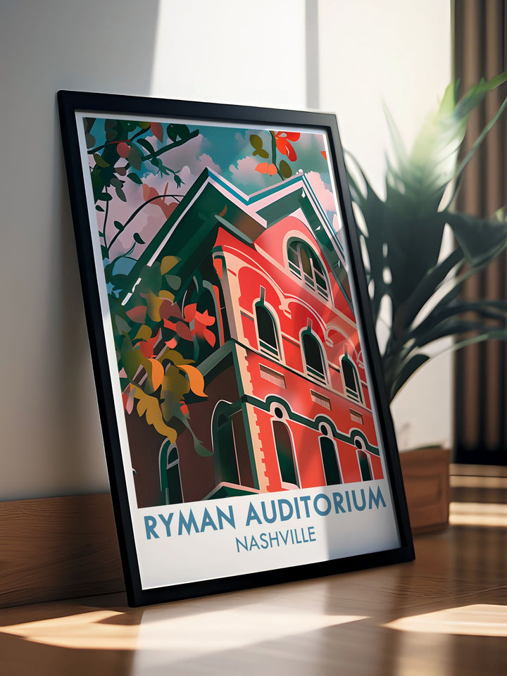 Nashville Tennessee Ryman Auditorium modern prints stunning addition to your home decor country music art for collectors and fans