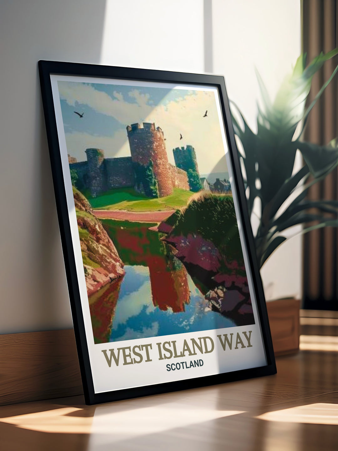 Elegant Rothesay Castle Artwork presenting the iconic castle and scenic beauty of the Isle of Bute ideal for sophisticated wall decoration