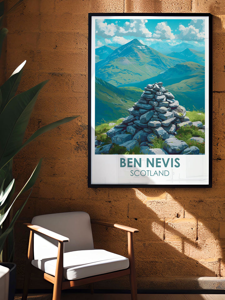 Modern Ben Nevis Summit Decor perfect for adding a contemporary touch to your space with art that reflects the adventurous spirit of Scotlands highest mountain