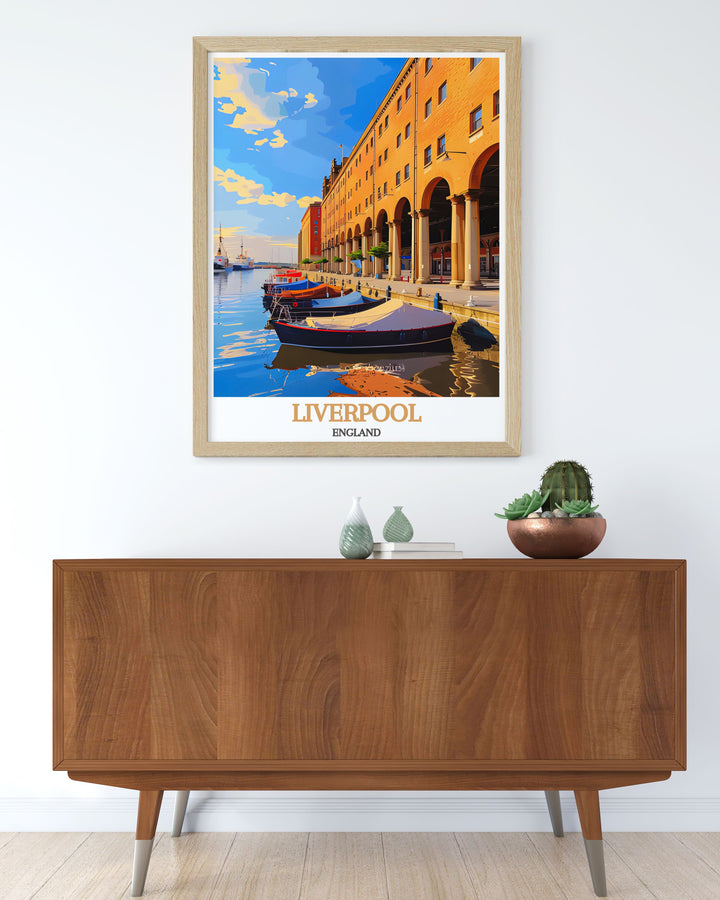 The Cream Liverpool Poster is a stunning piece of art featuring the iconic Cream nightclub and the excitement of Creamfields Festival a must have for dance music enthusiasts and Royal Albert Dock modern art collectors