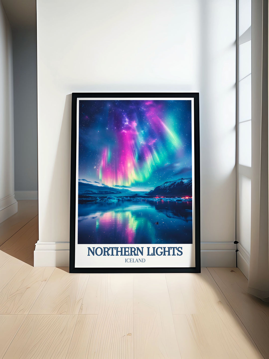 Experience the allure of the Arctic with this stunning Svalbard Poster featuring vibrant colors and intricate details perfect for adding a touch of Scandinavian charm to your home decor