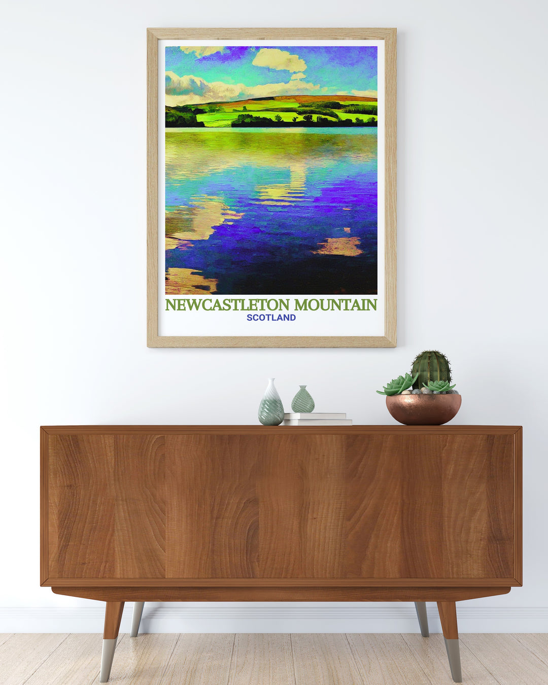 Newcastleton Forest art print showcasing the mountain biking trails through Kielder Water. This artwork captures the thrill of cycling in Scotlands renowned biking haven, making it an ideal gift for adventure lovers and a stunning addition to any wall.