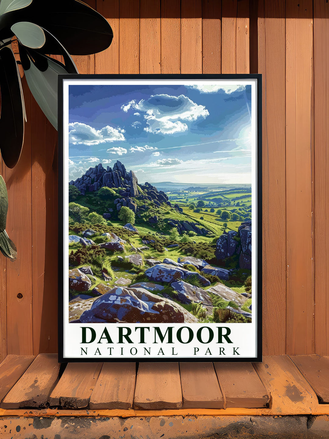 Modern wall decor showcasing the majestic beauty of Dartmoor National Park, with its iconic tors and scenic views, perfect for bringing a sense of tranquility and nature into your home.