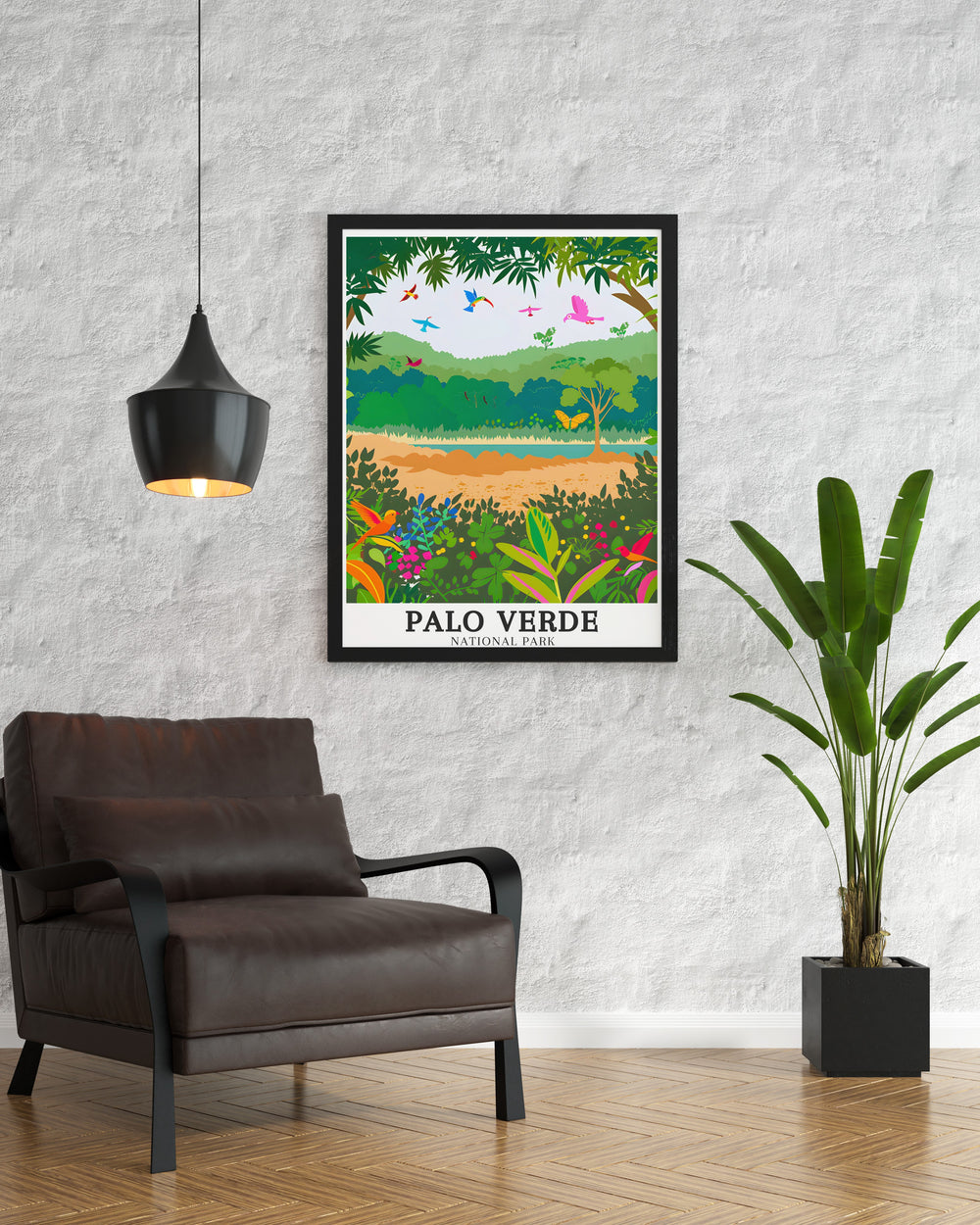 Palo Verde National Park poster print showcasing the stunning landscapes of the Arenal Tempisque Conservation Area Tempisque River perfect for nature lovers looking to bring the beauty of Costa Rica into their home as a wall art or thoughtful gift for travelers.