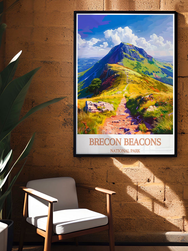 Personalized custom print of Pen Y Fan, tailored to your taste and decor preferences. This artwork celebrates the beauty of the Brecon Beacons and offers a unique way to bring the spirit of South Wales into your home.
