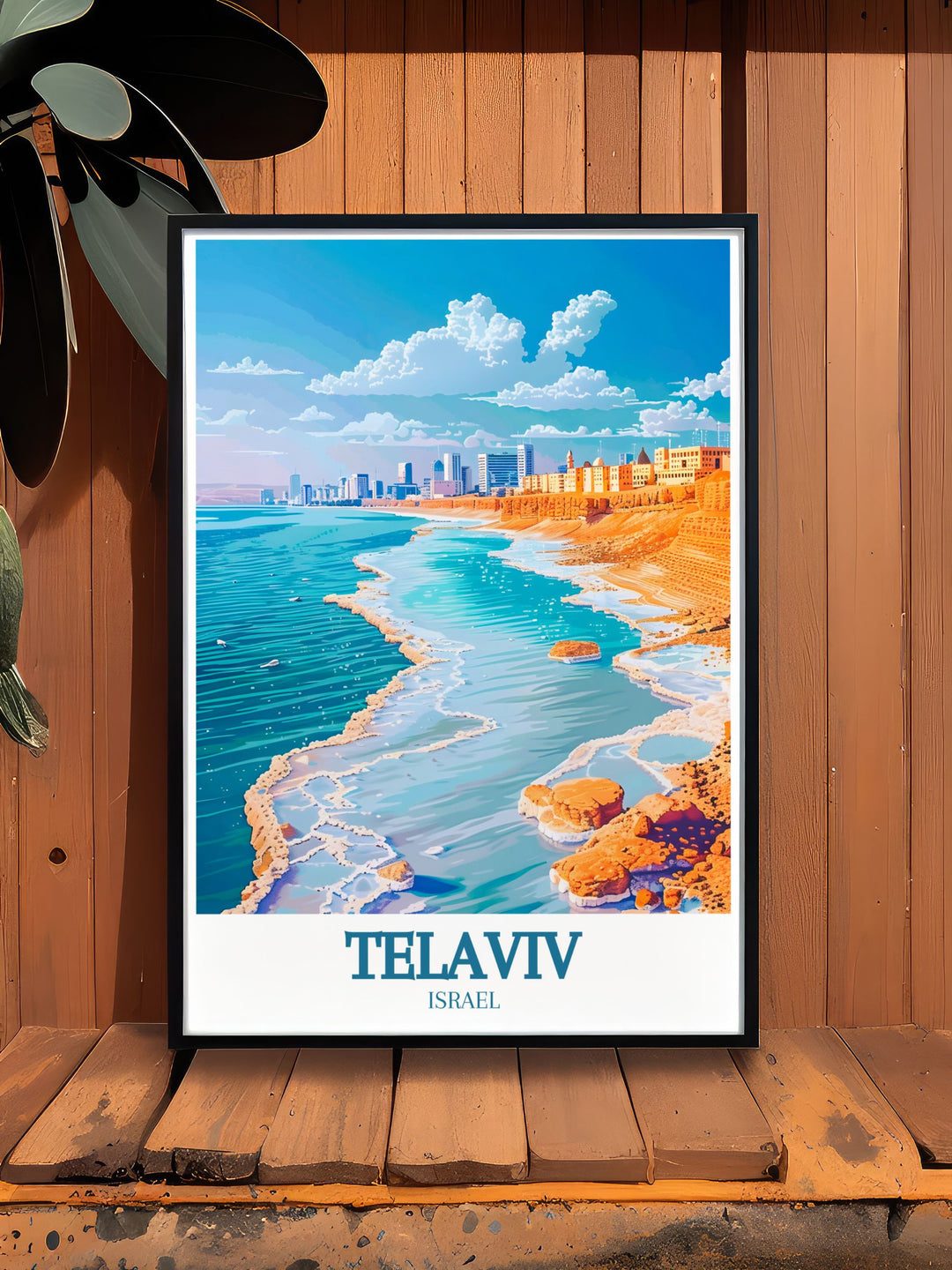 Showcasing the historical richness of Jaffa, this travel poster features ancient landmarks and cultural sites. Ideal for history enthusiasts, this piece brings the fascinating history of the port city into your home.