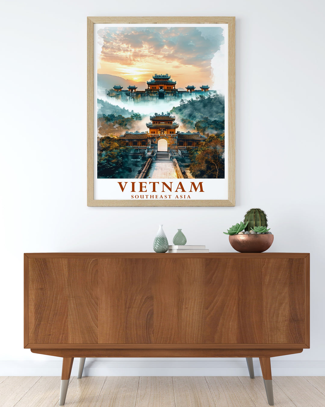 Hue Imperial City Canvas Art highlighting the grandeur of Vietnams historical center. This art print is ideal for history buffs and travelers alike, bringing a sense of Vietnams royal past into your home or office decor.