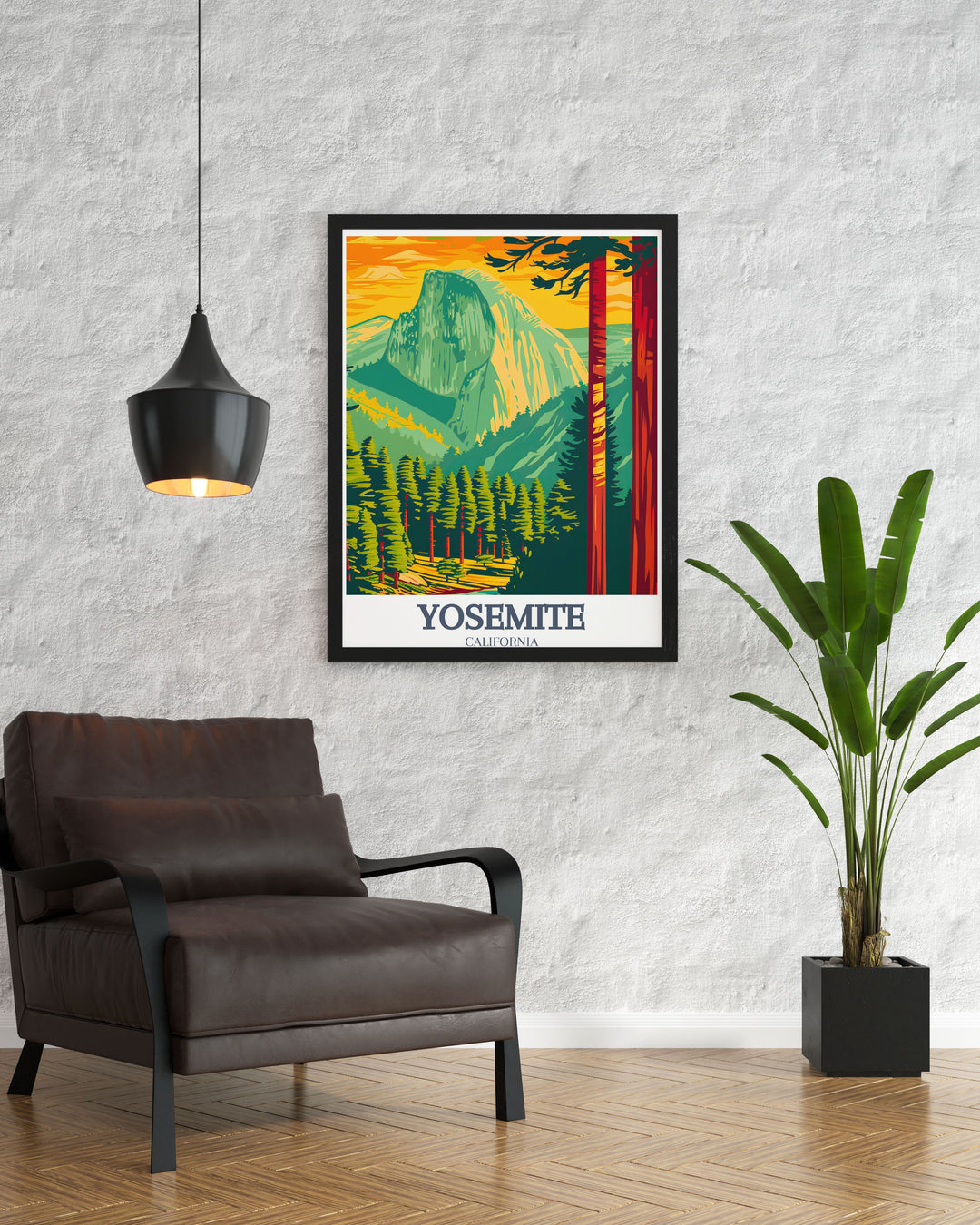 Yosemite Poster Print featuring Half Dome and Yosemite Valley providing a breathtaking view and elegant home decor option