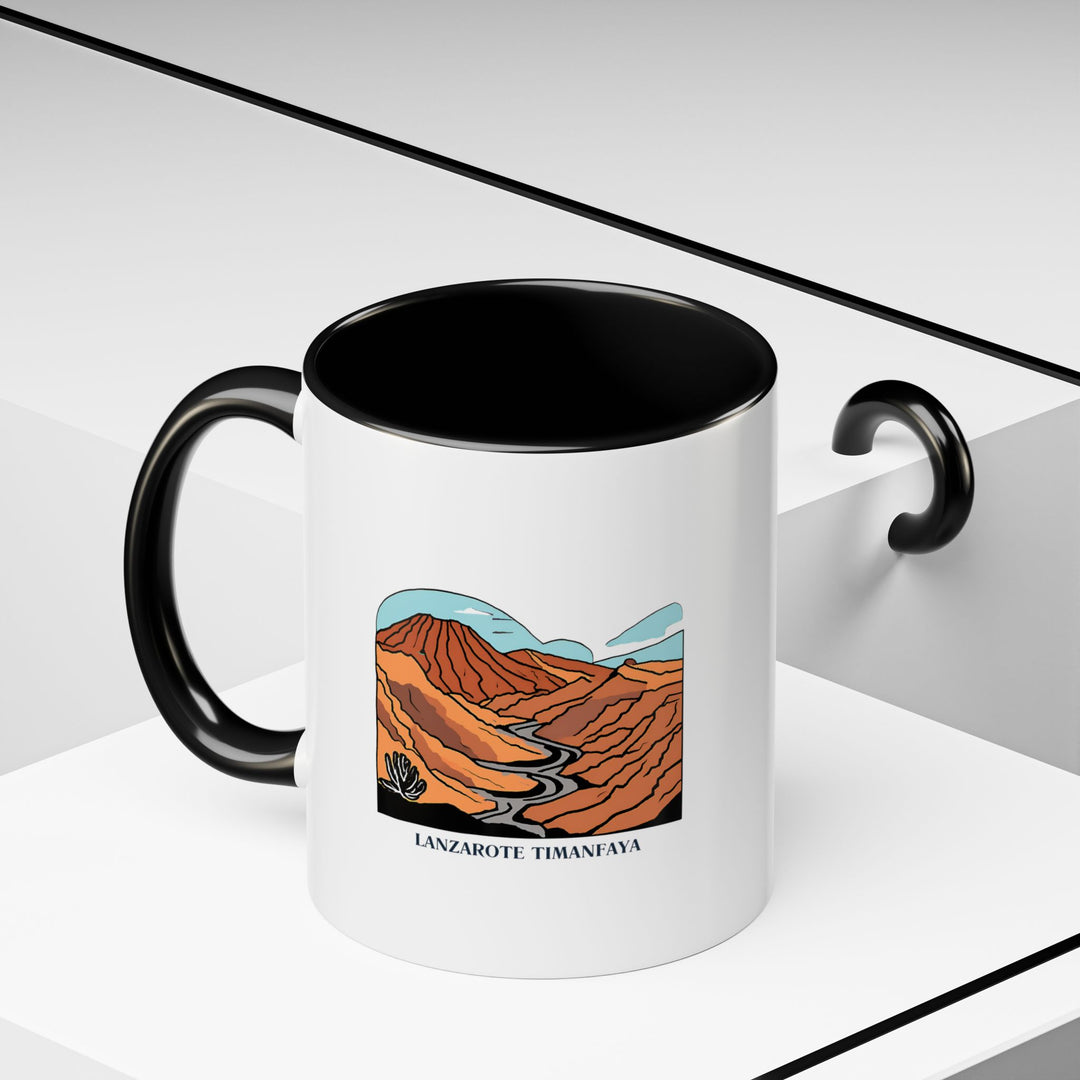 Celebrate the volcanic beauty of Lanzarote with this Timanfaya National Park mug. With intricate artwork depicting the island’s terrain, it is the perfect addition to your collection or a thoughtful gift. Durable, practical, and easy to maintain with dishwasher and microwave safety.