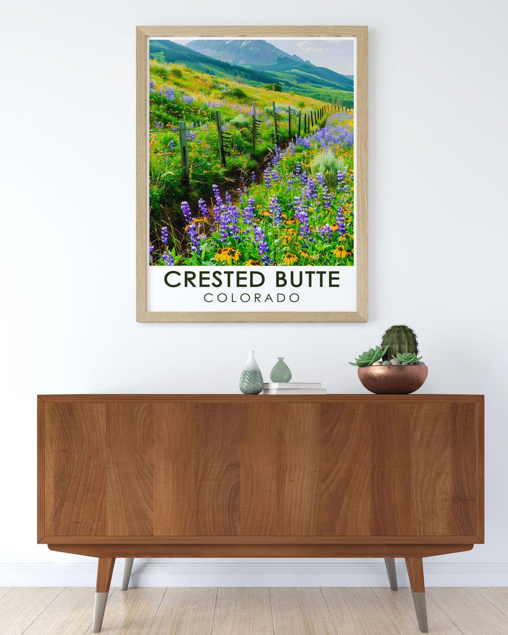 Elevate your living space with a Historic Downtown Colorado Art Print showcasing the stunning landscapes and historic streets of Crested Butte bringing a blend of natural beauty and architectural charm into your home creating a warm and inviting atmosphere.