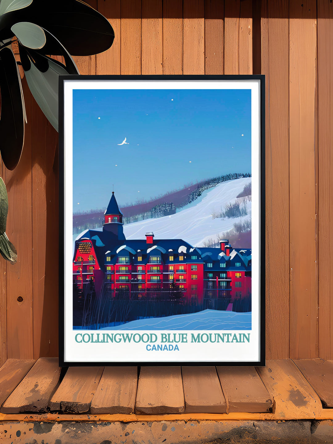 Collingwood Poster captures the breathtaking views of Blue Mountain Resort, a top destination in Ontario, Canada. This travel print brings the peaceful and adventurous spirit of the region into your home, perfect for those who cherish Canadas outdoor landscapes.