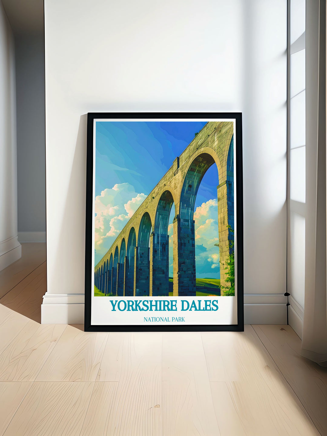 Discover the beauty of Yorkshire Dales with this art print featuring the iconic Ribblehead Viaduct and the historic Flying Scotsman a perfect addition to any art and collectibles collection or to enhance your home decor with stunning National Park artwork.