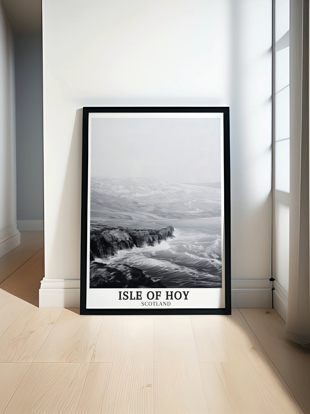 This Isle of Hoy wall art captures the sweeping vistas of Cuilags Hills, known for their dramatic cliffs and peaceful landscapes. A must have for anyone who appreciates Scotlands natural beauty, this travel poster is perfect for adding a touch of Scottish wilderness to your living space.