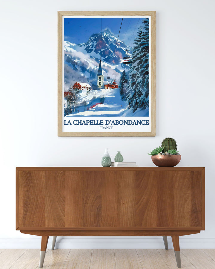 Captivating D abondance Print featuring the serene beauty of Saint Maurice and Val d Abondance this piece brings the tranquil charm of the French Alps into your home