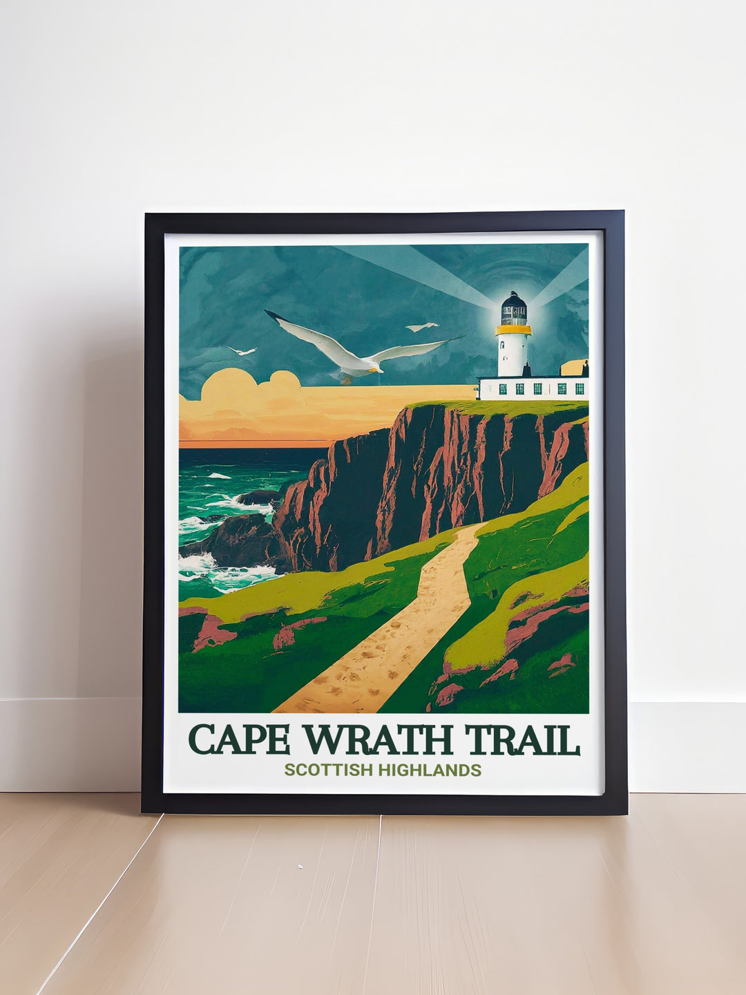 Ben Nevis Travel Print highlights Scotlands tallest peak, capturing its majestic slopes and the surrounding natural beauty of the Highlands. This travel print is perfect for mountaineers and lovers of Scotlands iconic outdoor landscapes.