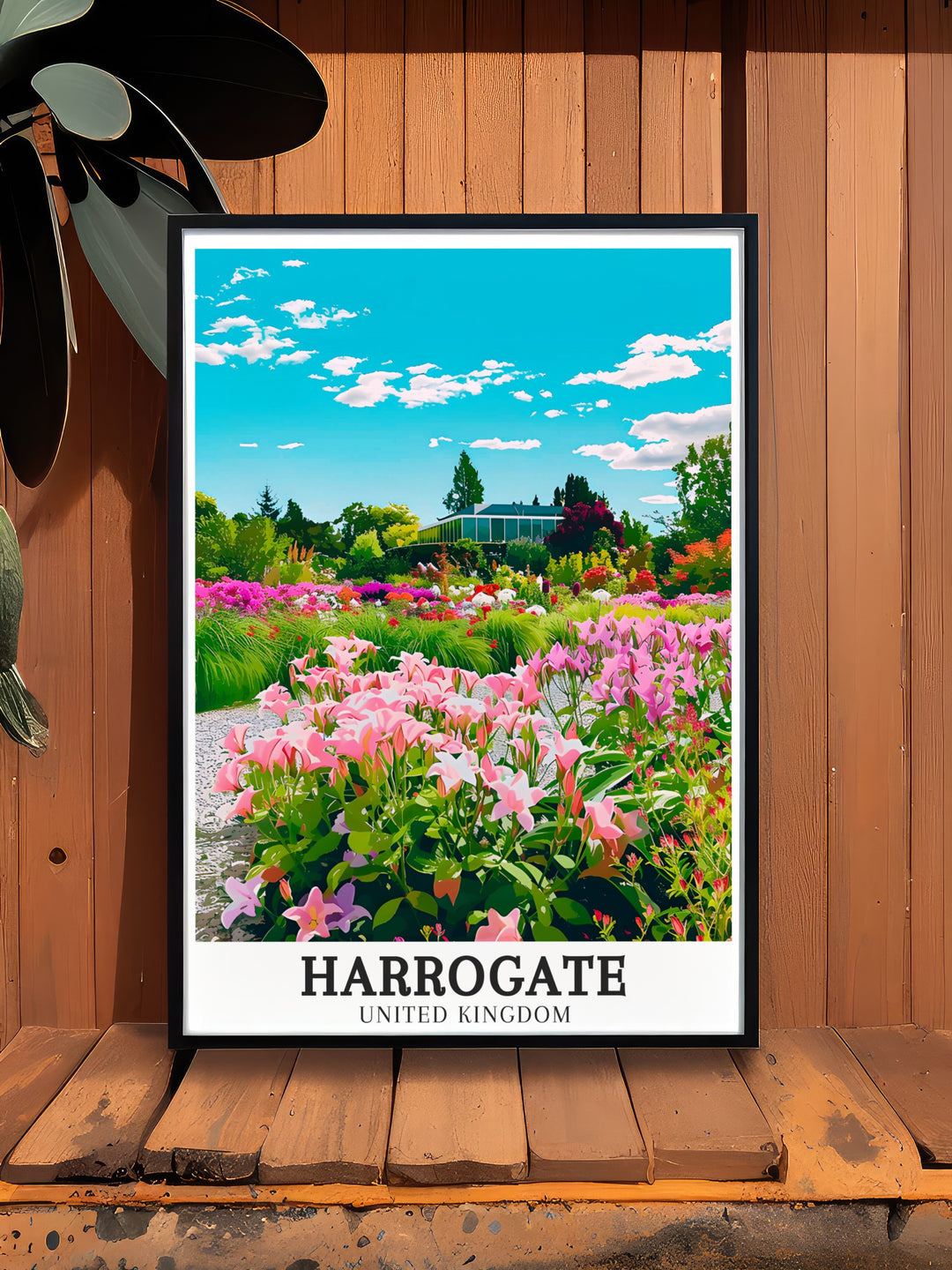 Harrogate Art featuring the serene Harlow Carr Gardens Beckwithshaw. Add this Yorkshire Poster to your collection for an elegant living room or office decor. Perfect for those who admire Yorkshires natural landscapes and wish to showcase them at home.