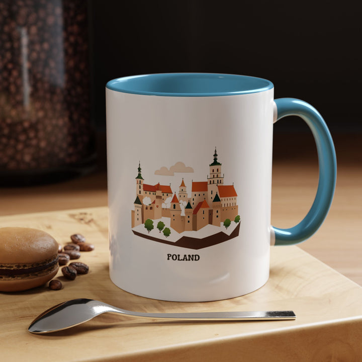 This Poland Mug celebrates the charm of Poland with detailed artwork of Wawel Castle and Polish culture. Perfect for daily use, it is microwave-safe and dishwasher-safe, combining practicality with artistic beauty.