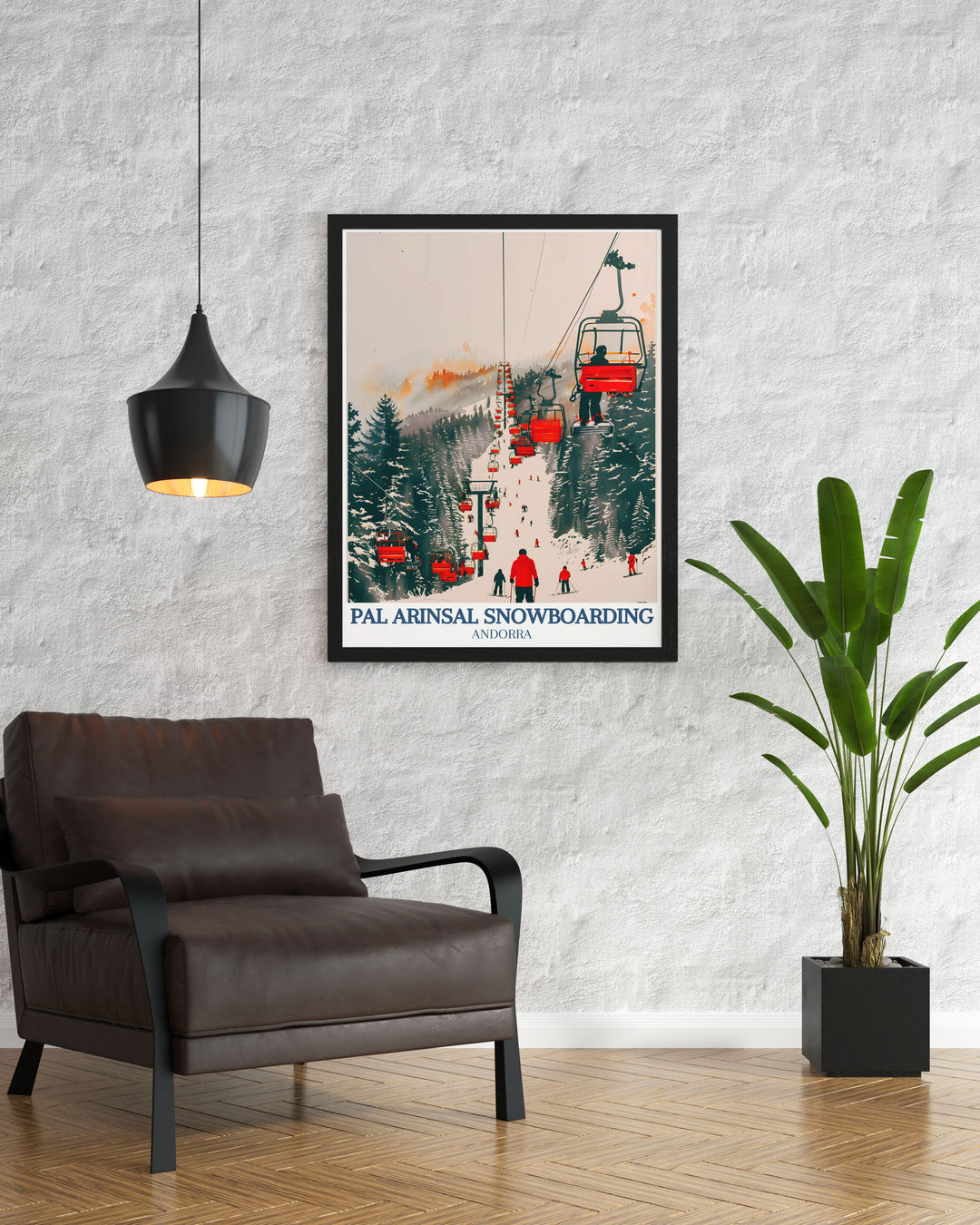 Grandvalira Poster of Andorra featuring the majestic Pyrenees Mountains and Vallnord ski area Port Vell perfect for creating a focal point in your living room with elegant framed prints and stunning artwork