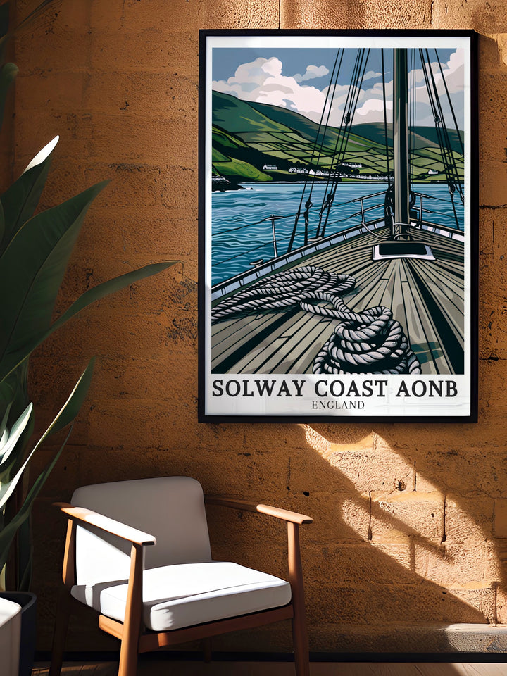 Solway Coast AONB Art Prints. Featuring stunning views of the Solway Coast AONB, Allonby, and the Galloway Hills, these prints bring the beauty of Cumbria into your home. Perfect for enhancing your wall decor with natural landscapes.