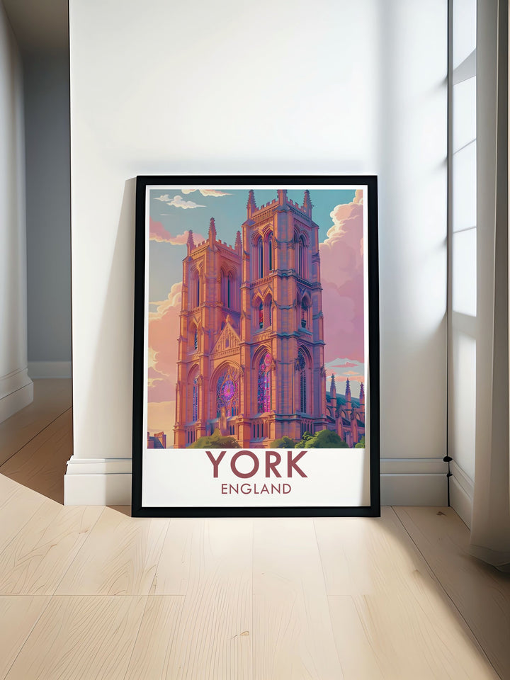 This canvas print showcases the breathtaking views of The York Minster, inviting viewers to immerse themselves in its historical charm. Perfect for anyone who loves national park art, it adds elegance to any living space.