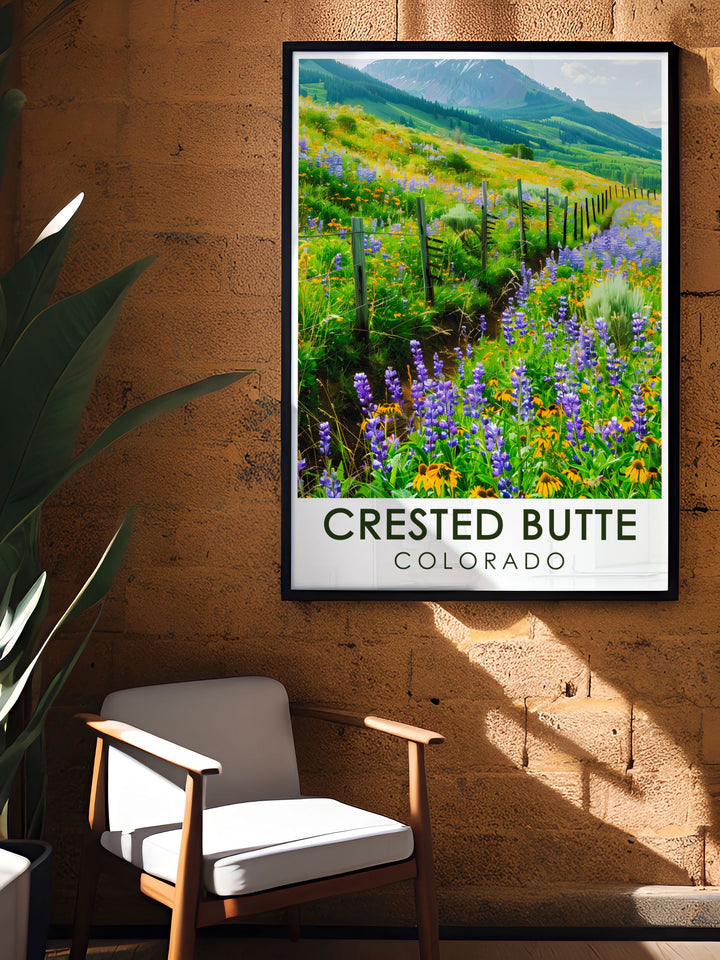 Celebrate the beauty of Colorado with Wildflower Festival wall art showcasing the colorful blooms and breathtaking landscapes of Crested Butte ideal for enhancing your home decor with a touch of natural beauty.
