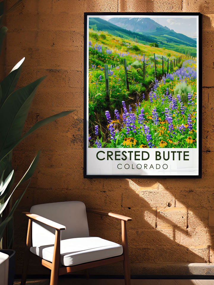 Crested Butte Historic Downtown wall art showcasing the picturesque streets and stunning mountain views of Colorados beloved town perfect for enhancing your home decor with a piece of Colorados history and charm.