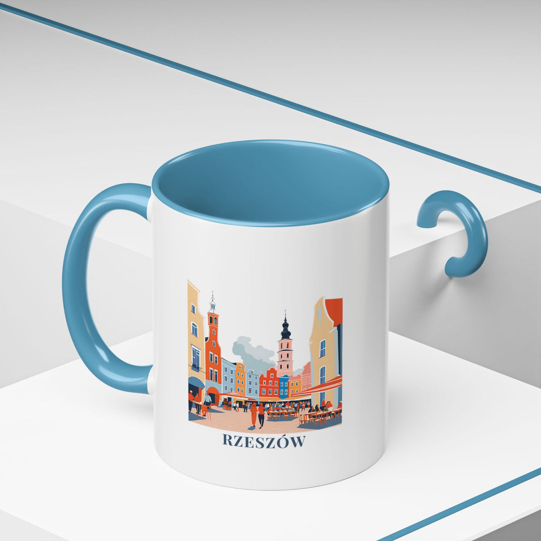 This Rzeszów Poland mug highlights the beauty and tradition of one of Poland's most enchanting cities. Crafted from durable ceramic, it is dishwasher safe and makes a thoughtful gift for travel enthusiasts and cultural admirers.